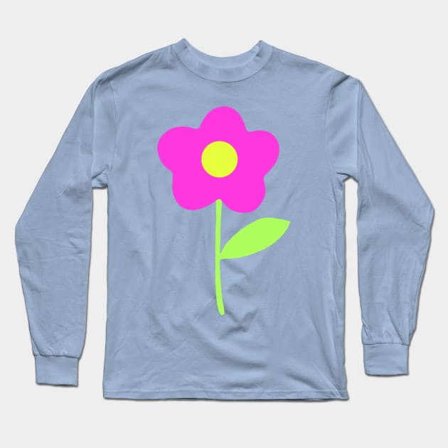 Just one pink flower. Long Sleeve T-Shirt by artistagniya